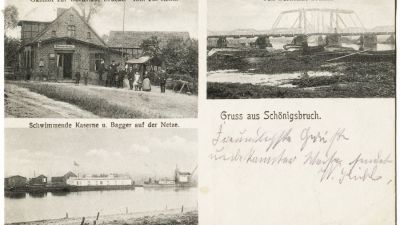 Gospoda, most i ruch na rzece Noteć 1911 r.